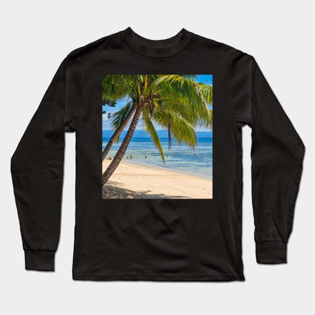 Panaraga Beach, Barobo, Surigao del Sur, Mindanao, Philippines Long Sleeve T-Shirt by Upbeat Traveler